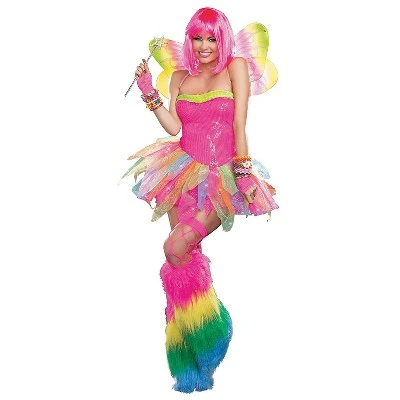 Disguise Halloween Express Women's Rainbow Fairy Costume - Size Large - Pink 3 Disguise Halloween Express Women's Rainbow Fairy Costume - Size Large - Pink