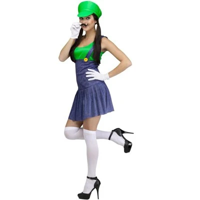 Fun World Pretty Plumber Women's Costume (Green) 4 Fun World Pretty Plumber Women's Costume (Green) - Image 2