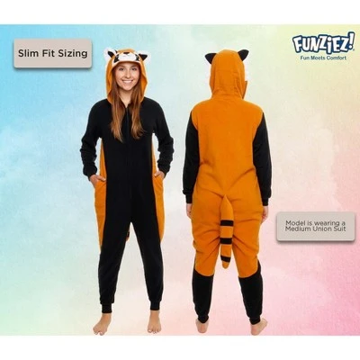 Funziez! Red Panda Slim Fit Adult Unisex Novelty Union Suit 4 Funziez! Red Panda Slim Fit Adult Unisex Novelty Union Suit - Image 2