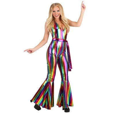 HalloweenCostumes.com Rainbow Rave Disco Women's Costume 8 HalloweenCostumes.com Rainbow Rave Disco Women's Costume - Image 6