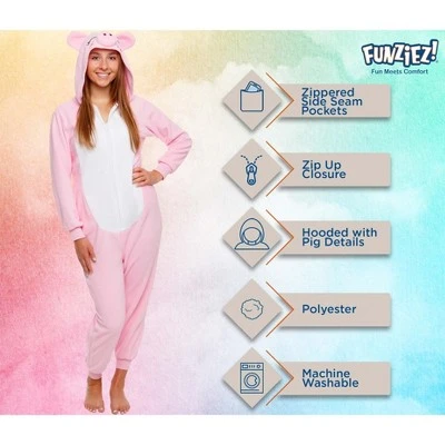 Funziez! Pig Slim Fit Women's Novelty Union Suit 5 Funziez! Pig Slim Fit Women's Novelty Union Suit - Image 3