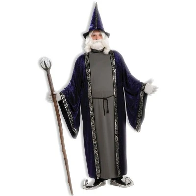Forum Novelties Wizard Men's Plus Size Costume, Plus Size 3 Forum Novelties Wizard Men's Plus Size Costume, Plus Size