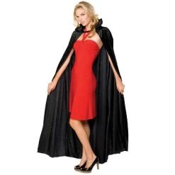 Rubie's Rubies Long Black Crushed Cape for Adults