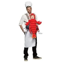 Halloween Express Adult Baby 'N Me Master Chef & Lobster Costume - One Size Fits Most - White