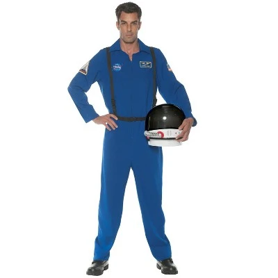 Underwraps Costumes Underwraps Flight Suit Men's Costume (Blue) 3 Underwraps Costumes Underwraps Flight Suit Men's Costume (Blue)