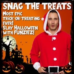 FUNZIEZ! - Holiday Santa Claus Slim Fit Men's Novelty Union Suit