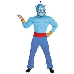 Disguise Mens Genie Muscle Costume - Large/X Large - Blue