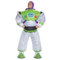 Disguise Mens Toy Story Inflatable Buzz Lightyear Costume - One Size Fits Most - White