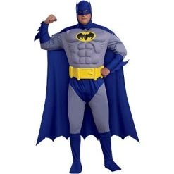 DC Comics Deluxe Muscle Chest Batman Plus Size Men's Costume