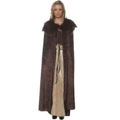Underwraps Costumes Renaissance Adult Cape (Brown)