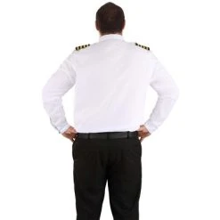 HalloweenCostumes.com Pilot Uniform Costume Shirt Plus Size For Men