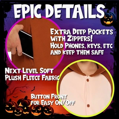 FUNZIEZ! - Chipmunk Adult Unisex Novelty Union Suit 6 FUNZIEZ! - Chipmunk Adult Unisex Novelty Union Suit - Image 4