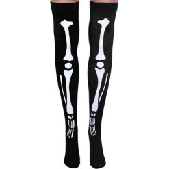 Skeleteen Womens Skeleton Bone Thigh High Socks Costume Accessory - Black -Adult Halloween Costumes Shop GUEST 1aabe4ff 7d24 4b3e 8fa9 de1827554430