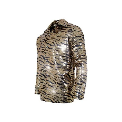 Underwraps Mens Sequin Tiger Shirt 4 Underwraps Mens Sequin Tiger Shirt - Image 2