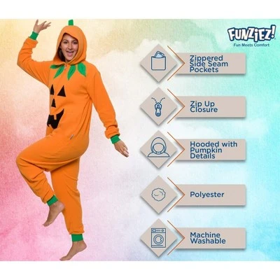 Funziez! Halloween Jack O Lantern Pumpkin Adult Unisex Novelty Union Suit 5 Funziez! Halloween Jack O Lantern Pumpkin Adult Unisex Novelty Union Suit - Image 3