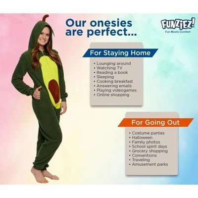 Funziez! Avocado Slim Fit Adult Unisex Novelty Union Suit 6 Funziez! Avocado Slim Fit Adult Unisex Novelty Union Suit - Image 4
