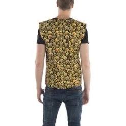 Dress Up America Emoji Printed Vest for Adults