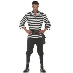 Underwraps Costumes Underwraps Striped Pirate Men's Costume (Black)