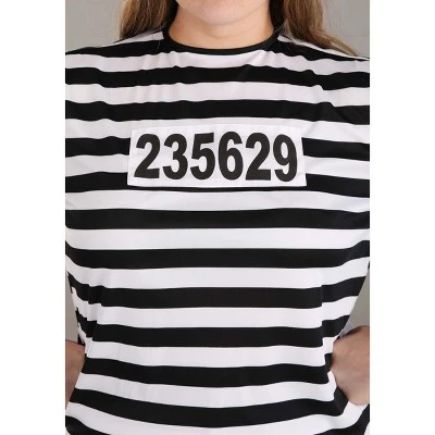 HalloweenCostumes.com Women's Striped Prisoner Costume 6 HalloweenCostumes.com Women's Striped Prisoner Costume - Image 4