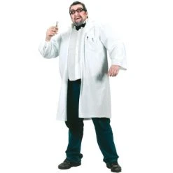 Fun World Mad Scientist Lab Coat Men's Plus Size Costume, Plus Size