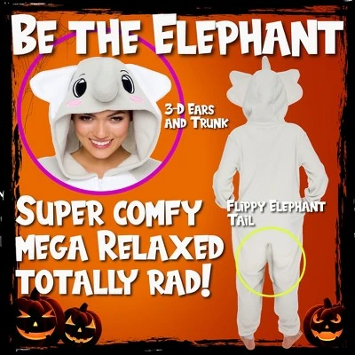 Funziez! Elephant Slim Fit Adult Unisex Novelty Union Suit 4 Funziez! Elephant Slim Fit Adult Unisex Novelty Union Suit - Image 2