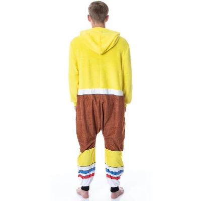 INTIMO Nickelodeon Mens' SpongeBob SquarePants Costume Sleep Pajama Union Suit Yellow 4 INTIMO Nickelodeon Mens' SpongeBob SquarePants Costume Sleep Pajama Union Suit Yellow - Image 2