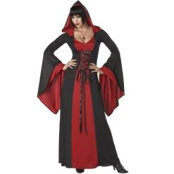 California Costumes Deluxe Hooded Robe Women's Costume (Red)