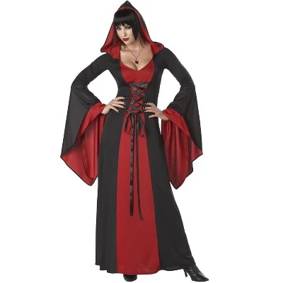 California Costumes Deluxe Hooded Robe Women's Costume (Red) 3 California Costumes Deluxe Hooded Robe Women's Costume (Red)