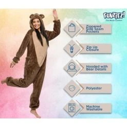 Funziez! Bear Slim Fit Adult Unisex Novelty Union Suit -Adult Halloween Costumes Shop GUEST 368ffbb9 af64 4ecb b496 fece205e3a34