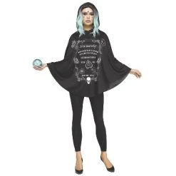 Fun World Womens Spirit Board Pullover Costume - One Size Fits Most - Black