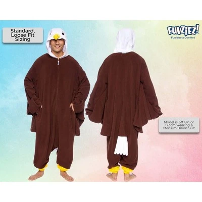 FUNZIEZ! - Eagle Adult Unisex Novelty Union Suit 4 FUNZIEZ! - Eagle Adult Unisex Novelty Union Suit - Image 2