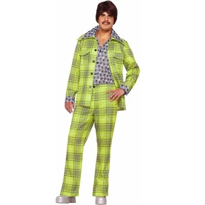 Forum Novelties Men's 70s Plaid Leisure Suit Costume 4 Forum Novelties Men's 70s Plaid Leisure Suit Costume - Image 2