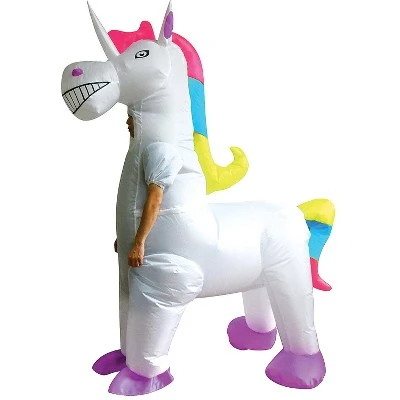 Studio Halloween Adult Inflatable Unicorn Costume - One Size Fits Most - White 3 Studio Halloween Adult Inflatable Unicorn Costume - One Size Fits Most - White