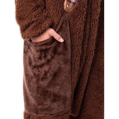 INTIMO Star Wars Adult Chewbacca Chewie Kigurumi Costume Union Suit Pajama Brown 5 INTIMO Star Wars Adult Chewbacca Chewie Kigurumi Costume Union Suit Pajama Brown - Image 3