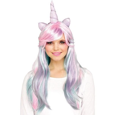 Fun World Unicorn Horn Adult Wig (Pastel) 4 Fun World Unicorn Horn Adult Wig (Pastel) - Image 2
