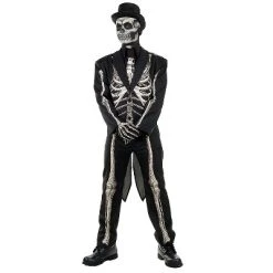Halloween Express Men's Bone Chillin’ Costume - Size One Size Fits Most - Black