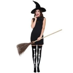 Skeleteen Womens Skeleton Bone Thigh High Socks Costume Accessory - Black -Adult Halloween Costumes Shop GUEST 41f7561c 8f9c 4fa3 ac80 1ad9ee4c35dc