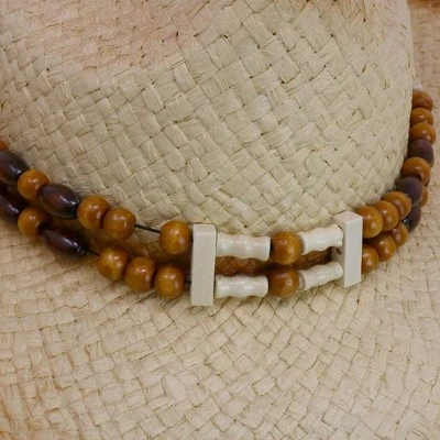 Skeleteen Adults Western Straw Cowboy Hat Costume Accessory 4 Skeleteen Adults Western Straw Cowboy Hat Costume Accessory - Image 2