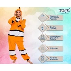 FUNZIEZ! - Clown Fish Slim Fit Adult Unisex Novelty Union Suit 9 FUNZIEZ! - Clown Fish Slim Fit Adult Unisex Novelty Union Suit -Adult Halloween Costumes Shop GUEST 4497b3f3 fc6e 48cb ad5e 50fe895ef08c