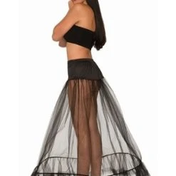 Forum Novelties Women's Long Length Black Crinoline