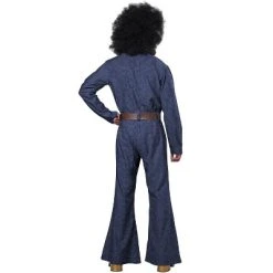 California Costumes 70's Denim Jumpsuit Adult Costume, Large