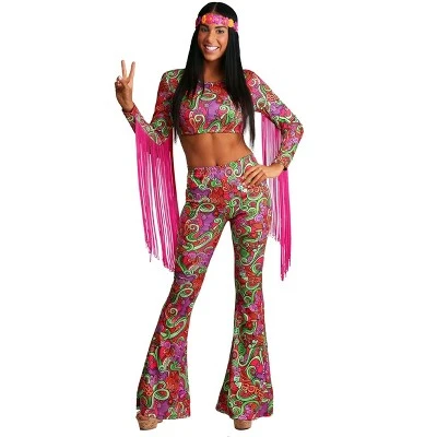 HalloweenCostumes.com Womens World Peace Hippie Costume 3 HalloweenCostumes.com Womens World Peace Hippie Costume