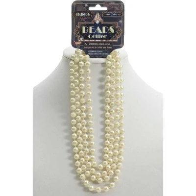 Forum Novelties Pearl Beads (Beige) 4 Forum Novelties Pearl Beads (Beige) - Image 2
