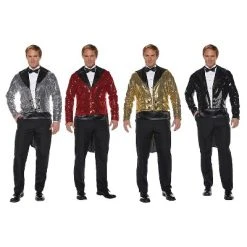 Halloween Express Men's Sequin Tails Jacket Costume