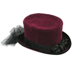 Forum Novelties Adult Burgundy Lace Top Hat