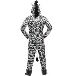 HalloweenCostumes.com X Large Men Wild Zebra Costume for Men, Black/White