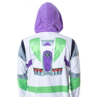 INTIMO Disney Mens' Toy Story Buzz Lightyear Costume Pajama Union Suit White 5 INTIMO Disney Mens' Toy Story Buzz Lightyear Costume Pajama Union Suit White - Image 3