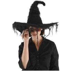 HalloweenCostumes.com Women Women's Grunge Witch Black Hat, Black