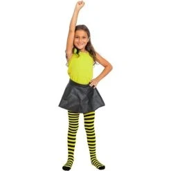 Skeleteen Womens Bumblebee Striped Knee Socks Costume Accessory - Black and Yellow