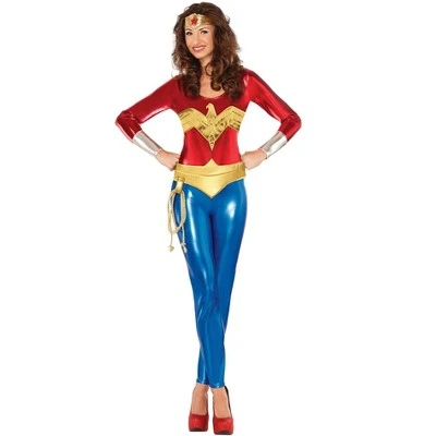 Rubie's Rubies Superhero Style Wonder Woman Classic Adult Catsuit Costume 4 Rubie's Rubies Superhero Style Wonder Woman Classic Adult Catsuit Costume - Image 2